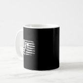 Mug Drapeau américain Vêtements de snowboard - Snowboa (Devant gauche)