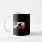 Mug Drapeau américain Vêtements de snowboard - Snowboa (Gauche)
