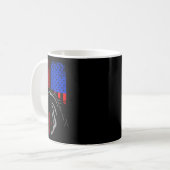 Mug Drapeau américain Vêtements d'équitation - Cheval (Devant gauche)
