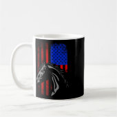 Mug Drapeau américain Vêtements d'équitation - Cheval (Gauche)
