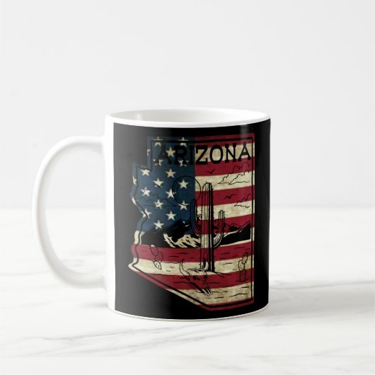 Mug Drapeau américain Vintage Arizona (Gauche)