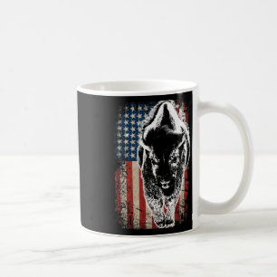 Mug Drapeau américain vintage buffle Bison Cadeau patr