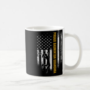 Mug Drapeau américain vintage Fier Badminton Grand-mèr