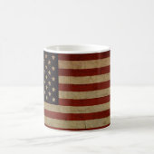Mug Drapeau américain vintage Grunge (Centre)