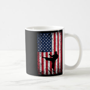 Mug Drapeau américain vintage Karate 4 juillet Marti