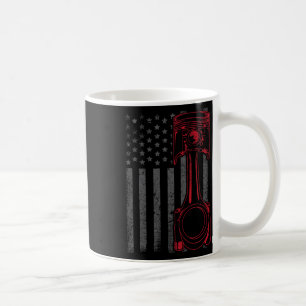 Mug Drapeau américain vintage Piston Drôle Muscle Car