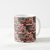 Mug Drapeau américain vintage Red Truck (Devant droit)