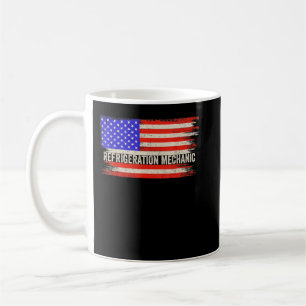 Mug Drapeau américain vintage USA Mécanicien en froid