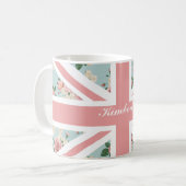 Mug Drapeau anglais d'Union Jack de roses (Devant gauche)