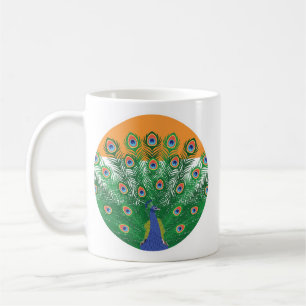 Mug Drapeau animal national indien Paon