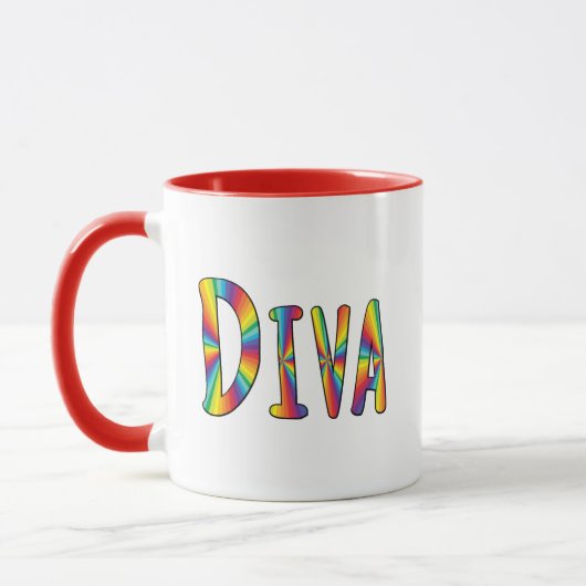 Mug Drapeau arc-en-ciel Gay pride DIVA Fabrique LGBT L (Gauche)