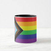 Mug Drapeau arc-en-ciel gay pride progressiste LGBTQIA (Centre)