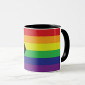 Mug Drapeau arc-en-ciel gay pride progressiste LGBTQIA (Devant droit)