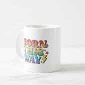 MUG DRAPEAU ARC-EN-CIEL NÉ DE CETTE FAÇON ESTHÉTIQUE R (Devant gauche)
