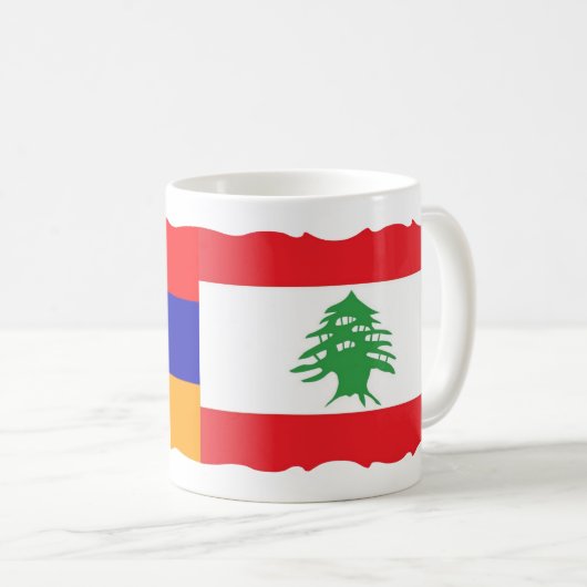 Mug Drapeau arménien et libanais (Devant droit)