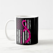 Mug Drapeau arrière du ruban de sensibilisation au can (Gauche)
