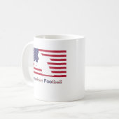 Mug Drapeau avec la silhouette du football américain (Devant gauche)