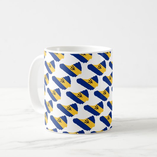 Mug Drapeau BARBADOS | Écriture chrétienne | BÉNI (Devant gauche)
