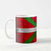 Mug Drapeau Basque affligé de style : Ikurriña, (Gauche)
