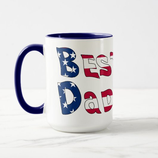 Mug Drapeau Best Papa Ever USA (Gauche)