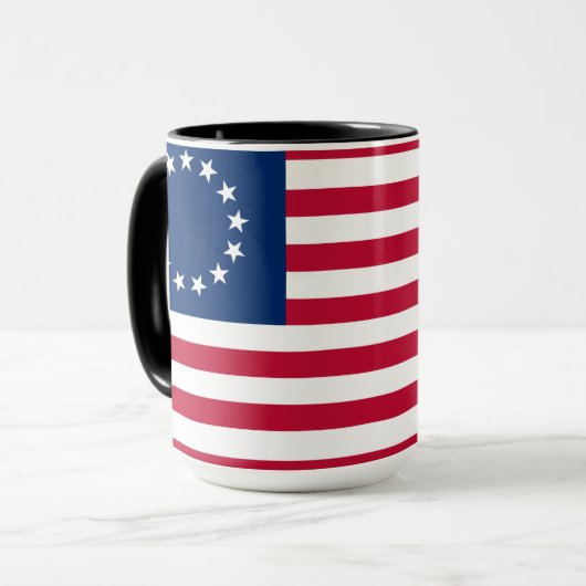 Mug Drapeau Betsy Ross Old Glory américain (Devant gauche)
