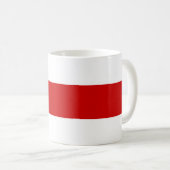 Mug Drapeau biélorusse (rouge et blanc) (Devant droit)