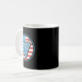 Mug Drapeau Billiards Pour Hommes Et amp; Drapeau Amér (Devant gauche)