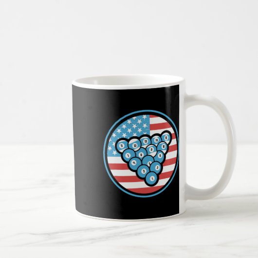 Mug Drapeau Billiards Pour Hommes Et amp; Drapeau Amér (Droite)
