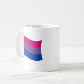 MUG DRAPEAU BISEXUEL EN TRAIN DE FLOTTER (Devant gauche)