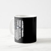 Mug Drapeau blanc américain Orca Killer Whale 4 juille (Devant gauche)
