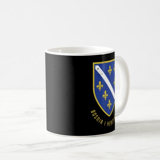 Mug Drapeau bleu de Bosnie-Herzigovina Pullover (Devant droit)