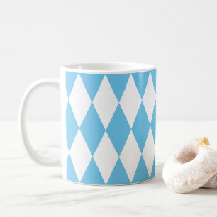 Mug Drapeau bleu et blanc Bavière Rhombus Motif