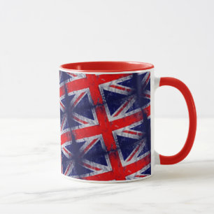 Mug drapeau bleu et rouge d'Angleterre