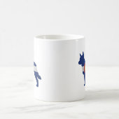 Mug Drapeau bleu Heeler Chien race Silhouette Colorado (Centre)