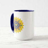 Mug Drapeau bleu jaune tournesol Stand with Ukraine (Devant gauche)