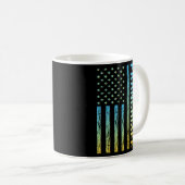 Mug Drapeau bleu jaune USA - Franchisee (Devant droit)
