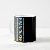 Mug Drapeau bleu jaune USA - Franchisee (Devant gauche)