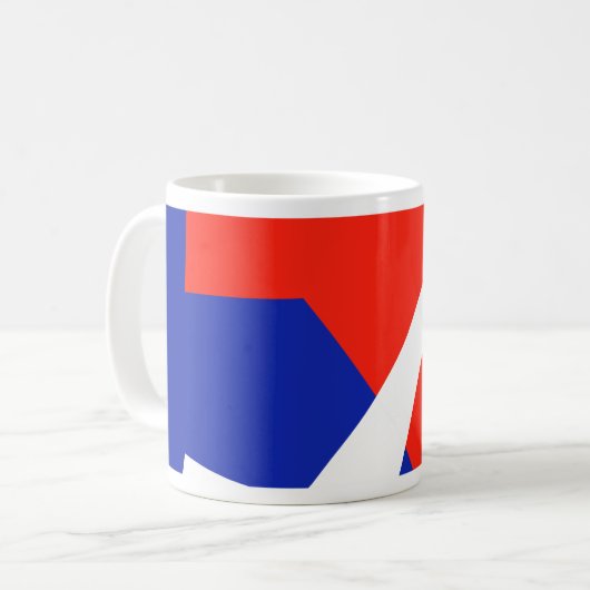 Mug Drapeau Bleu Rouge Blanc Couleurs (Devant gauche)