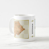 Mug Drapeau Botswana + Musique de carte (Devant gauche)