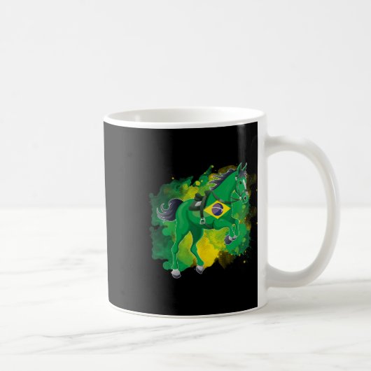 Mug Drapeau Brésil équitation (Droite)