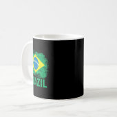 Mug Drapeau brésilien de Footll brésilien (Devant gauche)