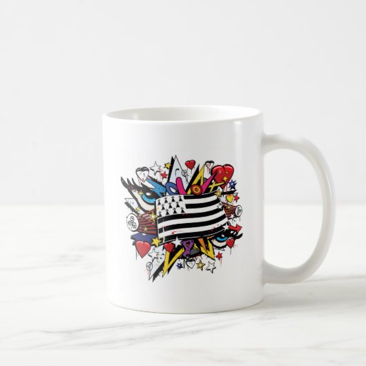 Mug Drapeau Bretagne Breizh graffiti Breton graff (Droite)