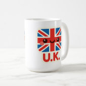 Mug Drapeau britannique de Kawaii - Design britannique (Devant droit)