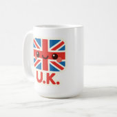 Mug Drapeau britannique de Kawaii - Design britannique (Devant gauche)