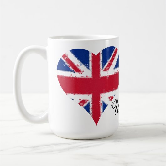 Mug Drapeau britannique I Heart England (Gauche)