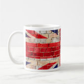 Mug Drapeau BRITANNIQUE sur un mur de briques (Gauche)