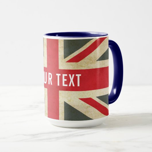 Mug Drapeau britannique vintage Union Jack (Devant droit)