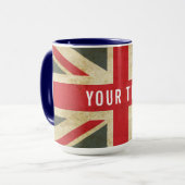 Mug Drapeau britannique vintage Union Jack (Devant gauche)