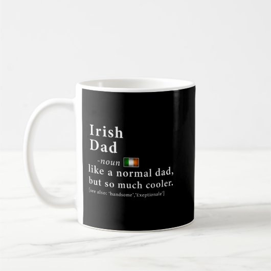 Mug Drapeau cadeau de Fête des pères pour papa irlanda (Gauche)