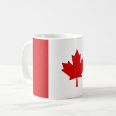 Mug Drapeau Canada Feuille d'érable Rouge Blanc Patrio (Devant gauche)
